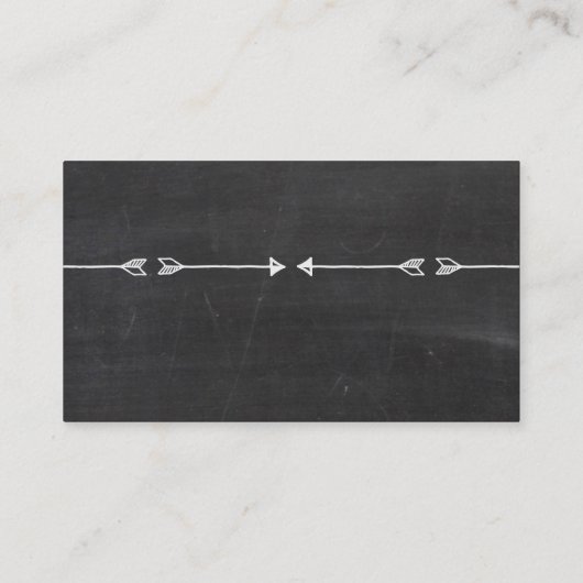 Carte De Visite COOL MODERN FLÈCHE simple croquis plateau à la mod (Dos)