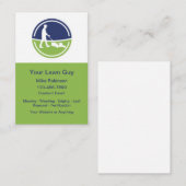 Carte De Visite Cool Modern Lawn Service Vertical Business Cards (Devant / Derrière)