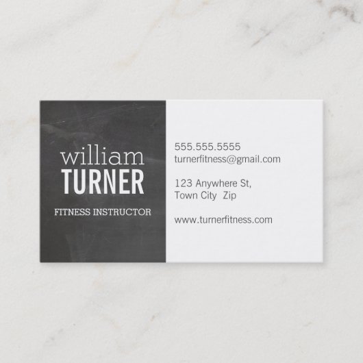 Carte De Visite COOL MODERN texte simple minimum tendance tableau (Devant)