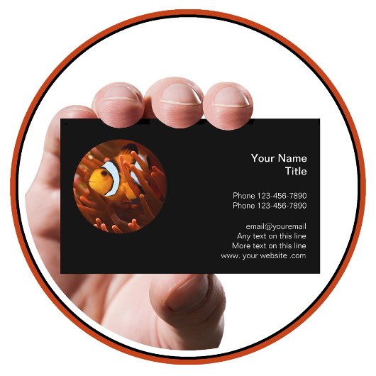 Carte De Visite Cool Moderne Aquarium Tropical Thème