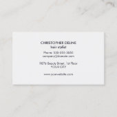 Carte De Visite Cool moderne bleu foncé ciseaux ciseaux cheveux St (Devant)