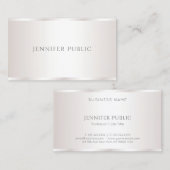 Carte De Visite Cool Moderne Design Professionnel Élégant Glamour (Devant / Derrière)