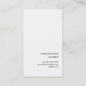 Carte De Visite Cool Moderne Designer Monogramme Mustard Jaune (Dos)