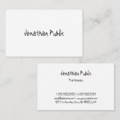 Carte De Visite Cool moderne écriture manuscrite Script simple Mod (Devant / Derrière)