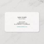 Carte De Visite Cool moderne élégant Cercles de grains de bois Mot (Dos)