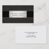Carte De Visite Cool Moderne Faux Silver Personal Trainer (Devant / Derrière)