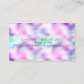 Carte De Visite Cool moderne géométrique, Élégant, Noir, Holograph (Dos)