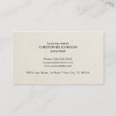 Carte De Visite Cool moderne gris blanc Monogramme Consultant (Dos)