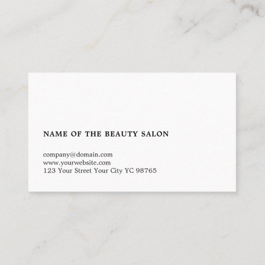 Carte De Visite Cool moderne Gris Bois Blanc Ciseaux Coiffeur (Dos)