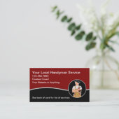 Carte De Visite Cool Moderne Handyman Services Nouveau (Debout devant)