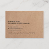 Carte De Visite Cool moderne Kraft papier clair rose blanc géométr (Dos)