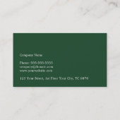 Carte De Visite Cool moderne Kraft papier Green Consultant (Dos)