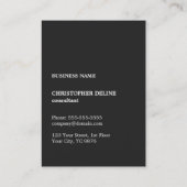 Carte De Visite Cool moderne Kraft Papier noir Monogramme Consulta (Dos)