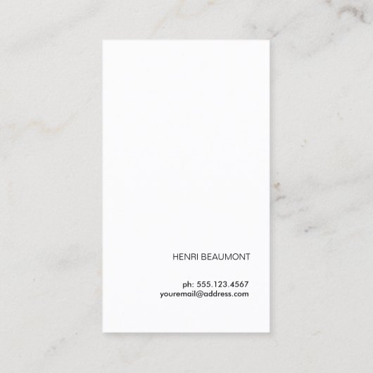 Carte De Visite Cool Moderne Monogramme Noir et Argent Bande (Dos)