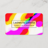 Carte De Visite Cool moderne Neon Liquid Motif géométrique (Devant)