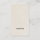 Carte De Visite Cool moderne papier Kraft blanc Consultant blanc (Dos)