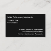 Carte De Visite Cool Moderne Pneus Automobile Thème (Dos)