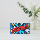 Carte De Visite Cool moderne Pop Art Comic Book WHAM! (Debout devant)