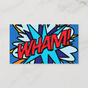 Carte De Visite Cool moderne Pop Art Comic Book WHAM!