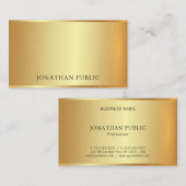 Carte De Visite Cool moderne professionnel de charme d'or de luxe (Devant / Derrière)