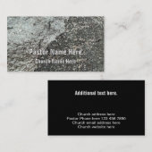 Carte De Visite Cool Moderne Rock Granite Église chrétienne Pasteu (Devant / Derrière)