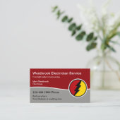 Carte De Visite Cool Moderne Service Électricien (Debout devant)