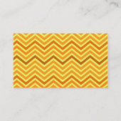 Carte De Visite Cool, moderne, tendance chevron jaune doré succès (Dos)