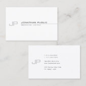 Carte De Visite Cool Monogram Moderne Professionnel Smart tendance (Devant / Derrière)