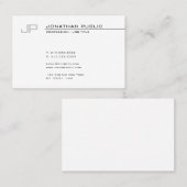 Carte De Visite Cool Monogramme moderne créatif Modèle simple Haut (Devant / Derrière)