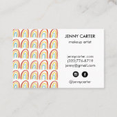 Carte De Visite Cool Motif d'aquarelle simple Rainbow (Dos)