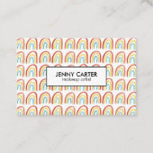 Carte De Visite Cool Motif d'aquarelle simple Rainbow (Devant)