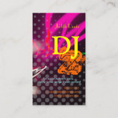 Carte De Visite Cool / néon élégant/orange fluorescent (Dos)