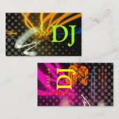 Carte De Visite Cool / néon élégant/orange fluorescent (Devant / Derrière)