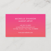 Carte De Visite Cool Neon rose orange dégradé (Dos)