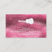 Carte De Visite Cool noir & blanc & Guitare moderne Enseignant Mus (Dos)