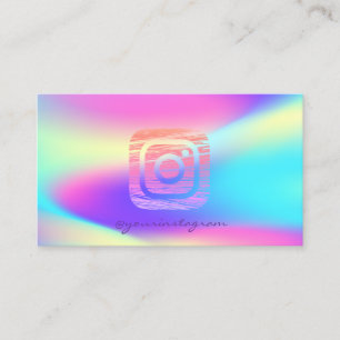 Carte De Visite Cool Ombre Holographic Instagram Social Media