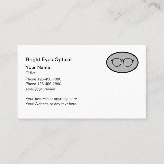 Carte De Visite Cool Ophtalmologiste moderne Docteur ophtalmologiq (Devant)