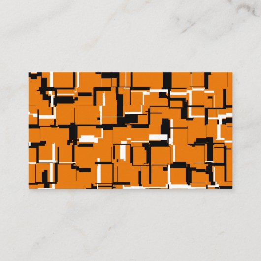 Carte De Visite COOL orange noir blanc (Devant)