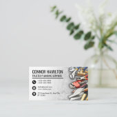 Carte De Visite Cool Plumbing Tools Illustration (Debout devant)