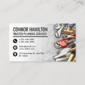 Carte De Visite Cool Plumbing Tools Illustration (Devant)