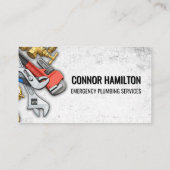 Carte De Visite Cool Plumbing Tools Illustration (Dos)