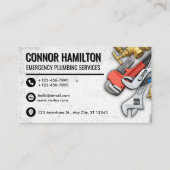 Carte De Visite Cool Plumbing Tools Illustration (Devant)