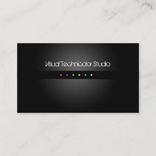 Carte De Visite Cool / Points fluorescents élégants (Devant)