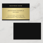 Carte De Visite Cool professionnel Modèle or élégant moderne (Devant / Derrière)