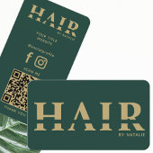 Carte De Visite Cool QR Code coiffeur Cosmetology Professionnel