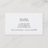 Carte De Visite Cool Retro Gold Monogramme moderne Noir (Dos)