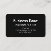 Carte De Visite Cool rétro-moderne | Blanc et noir (Dos)