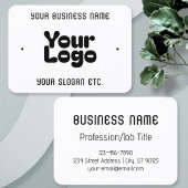 Carte De Visite Cool rétro-moderne | Blanc et noir