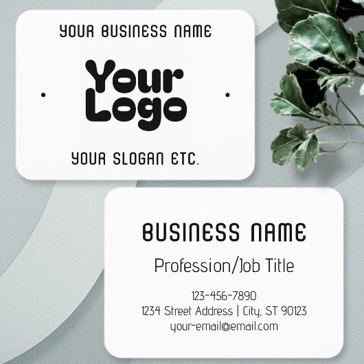 Carte De Visite Cool rétro-moderne | Blanc et noir