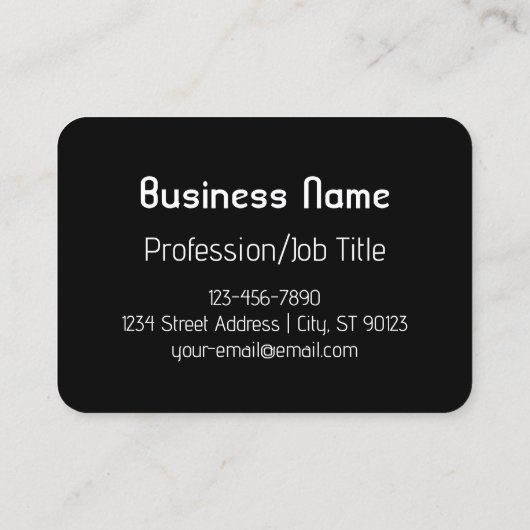 Carte De Visite Cool rétro-moderne | Blanc et noir (Dos)